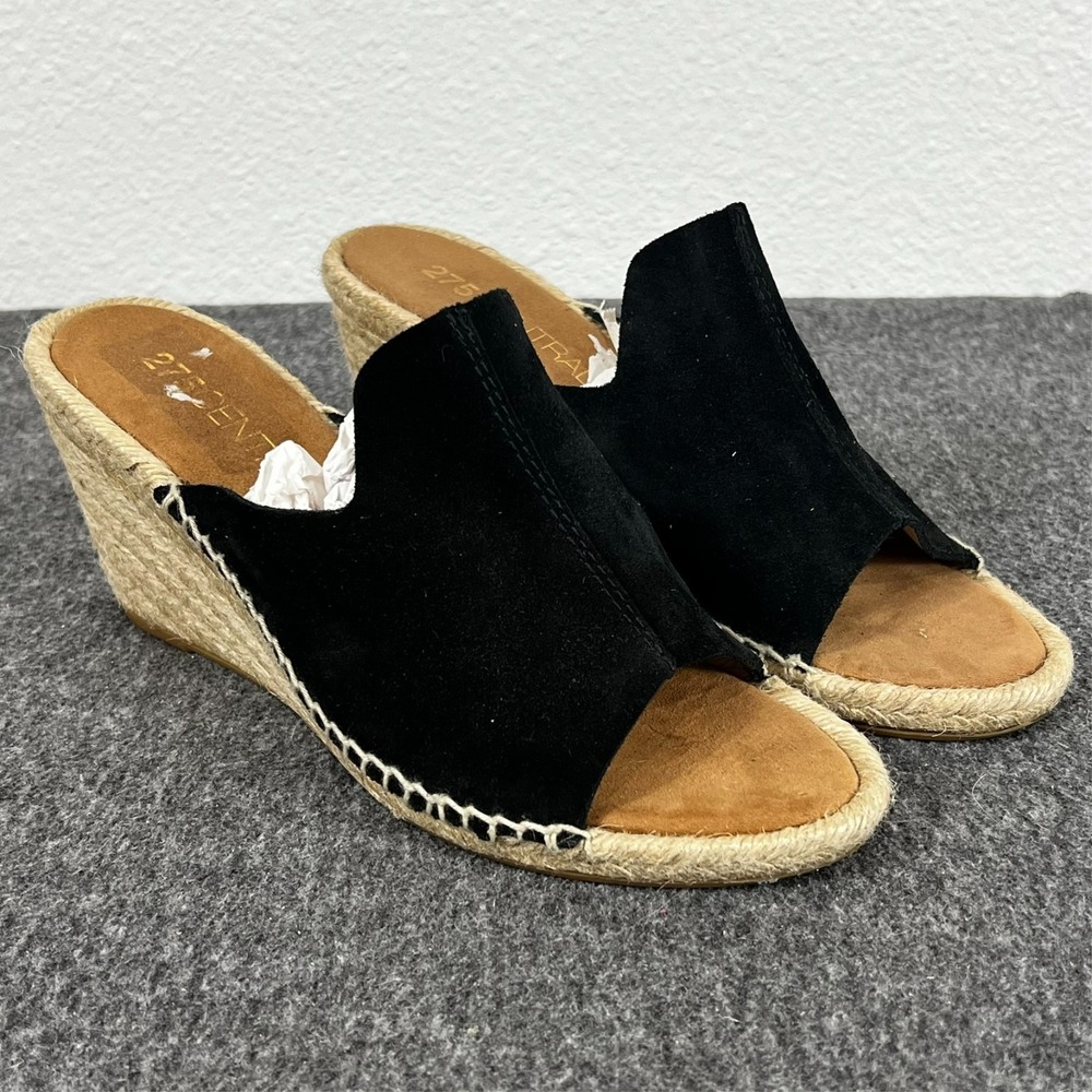 275‎ Central Espadrille Wedge Sandals Black Women's EU 38 US 7.5